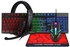 T-WOLF TF800 Four-piece Gaming Combo 104 Keys Keyboard 4-color Breathing Light Mouse 3.5mm Gaming Headset Anti-slip Mouse Pad