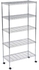 Mobile 5-Shelf Storage Unit (76 x 35.5 x 152 cm, Silver)