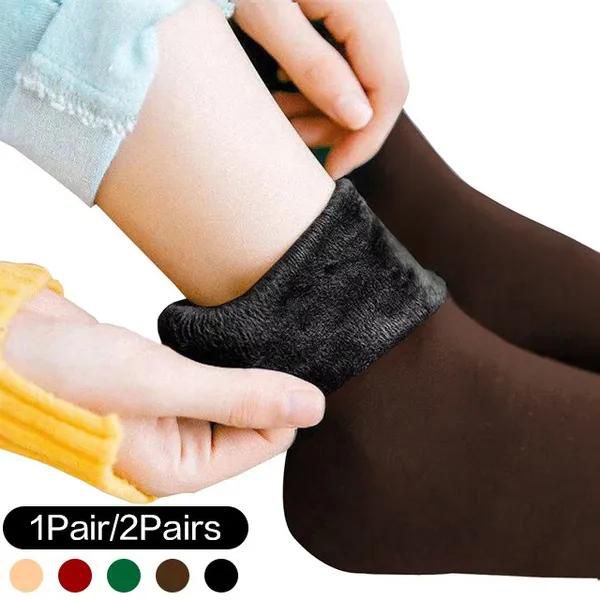 4Pairs Women's Winter Warm Thicken Thermal Socks Wool Cashmere Snow Seamless Sock Velvet Soft Boots Floor Sleeping Socks Sox