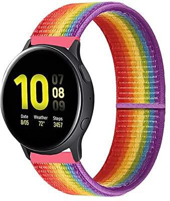 Strap Band Nylon 22MM For Samsung galaxy watch 3 45mm / watch 46mm / Gear S3/ Huawei watch GT2E / GT 46MM / GT2 Pro / GT2 46MM / honor Magic Watch2 46mm / Amazfit GTR 47mm / GTR 2 /2e (Multi Color)