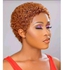 SHORT NATURAL JERRY CURL HAIR WIG.