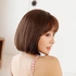 Short Hair Wig Short Synthetic Hair Wig With Bangs For Women - Brown