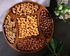 Get Natural Callus Wood round snack plate, 5 eyes, 30 cm - Brown with best offers | Raneen.com