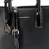 Joy & Roy Solid Leather Hand Bag - Black