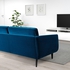 SMEDSTORP 3-seat sofa - Djuparp dark green-blue/black