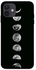 Moon Phases Printed Case Cover -for Apple iPhone 12 mini Black/Grey Black/Grey