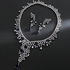 Classic Fine Jewelry Design Necklace Set (Royal Blue)