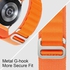 20mm Stretch Nylon Metal Alpine Loop Woven Strap For Amazfit Bip U Pro / Bip / Bip Lite / Bip S / Bip S Lite / Bip U With Titanium G Hook Orange