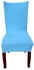 Generic Solid Color Chair Covers Spandex Blue Elastic Chair Covers Pure Color Printing Chair Covers