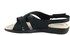 Piccadilly Black Strappy Sandals With Velcro Closure