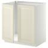 METOD Base cabinet for sink + 2 doors, white/Lerhyttan light grey, 80x60 cm - IKEA