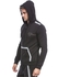 GUESS Zip Up Hoodie for Men, Jet Black with Frost