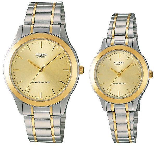 Casio His and Her pair watch MTP/LTP-1128G-9A