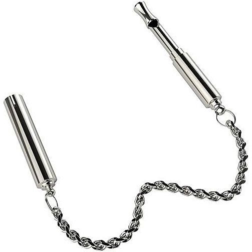 Portable Pet Training Aids Dog Cat Copper Whistle with Cap and Stainless Steel Chain 