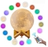 3D USB LED Moon Lamp With Stand White/Beige