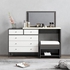 Get MDF Wood Dressing Table, 120×155×45 cm - White Grey with best offers | Raneen.com