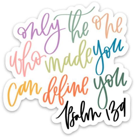 Psalms 139 Bible Quote Stickers- Laptops, Notebooks