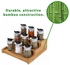 Seville Classics Pantry 3-Step Shelf Storage Countertop Display, Bamboo, Adjustable Expandable 8.5"-15" W Single