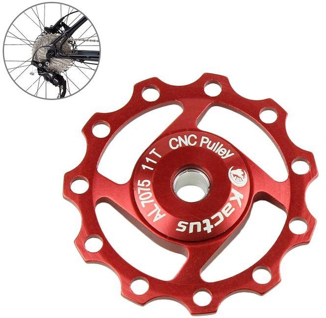 Generic KACTUS Aluminum Jockey Wheel Rear Derailleur Pulley SHIMANO SRAM 11T(Red)