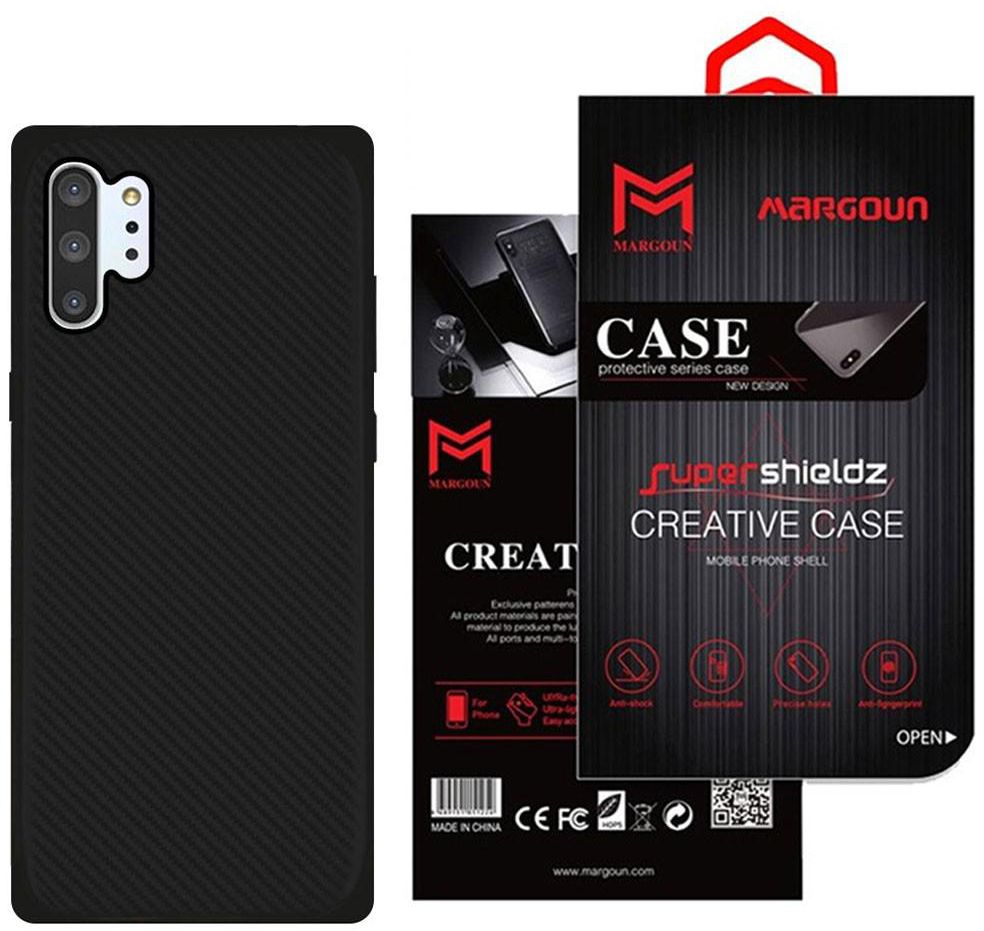 Margoun Carbon Fiber Protective Case Cover for Samsung Galaxy Note 10 Pro – Black