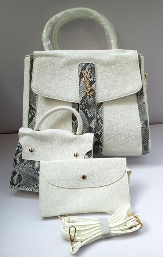 Fashion 3 In 1 Leather Handbag