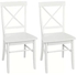 Dove Lacquered 6-Chair Dining Set, White/Brown - DR1083