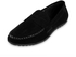 Zaful Men Matte Leather Slip-On Loafer Shoes - Black