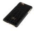 GoldBlack Luxury iPhone 6s and 6 Plus Back Cover Croco Black Genuine Leather