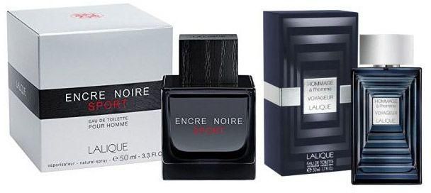 Lalique Encre Noir Sport Eau De Toilette And Hommage Voyageur A L'Homme Eau De Toilette For Men - 50 ML