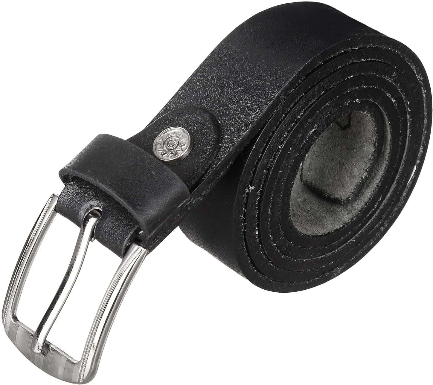 Get Golden Natural Leather Belt for Men, 120 cm - Black with best offers | Raneen.com