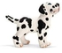 Schleich Great Dane Puppy (White/Black)
