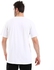 Kubo Printed Round Neck Short Sleeves T-Shirt - White