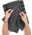 Towel Set Luxury Hotel Quality 600 GSM 100% Genuine Combed Cotton, Super Soft &amp; Absorbent Family Bath Towels 6 Piece Set - 2 Bath Towels, 2 Hand Towels, 2 Washcloths - Dark Grey
