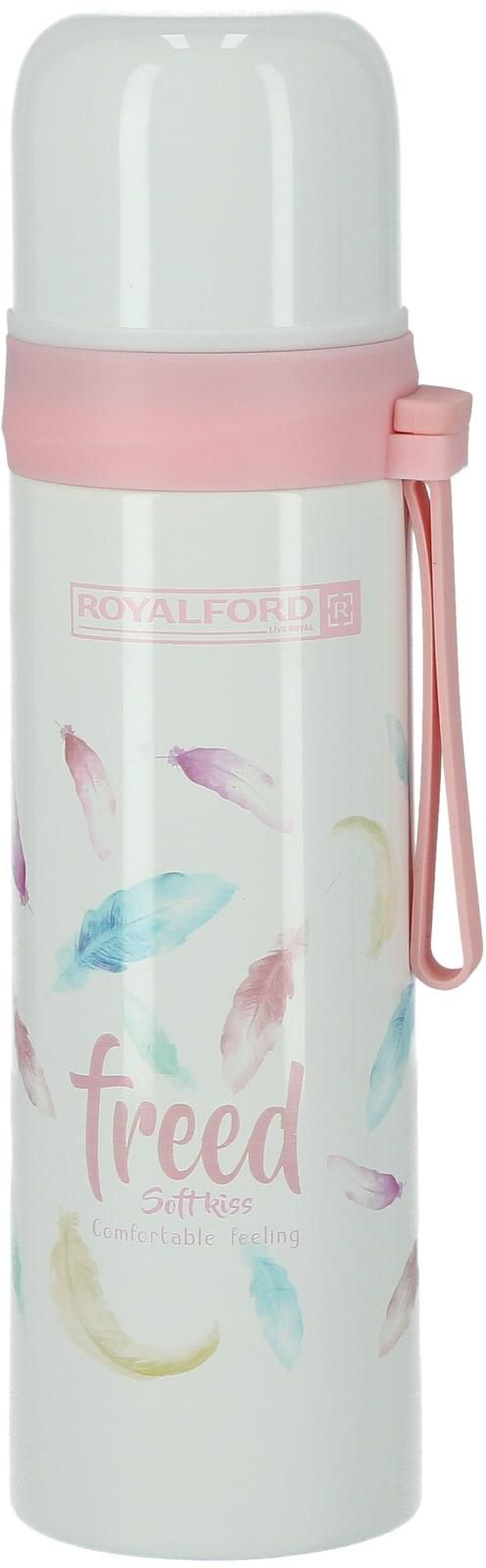 Royalford 500ml Stainless Steel Vacuum Bottle - Stainless Steel Flask &amp; Water Bottle - Hot &amp; Cold Leak-Resistant Sports Drink Bottle - Vacuum Insulation Bottle For Indoor Outdoor Use