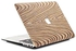 Tip PU Leather Logo See Through Hard Wood Grain Protective Skin Cover for Apple MacBook Air 13.3in A1369 and A1466
