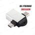 OTG Adapter 2 In 1 (USB 3.0) Female To (Micro) And (Type C) Male - Silver