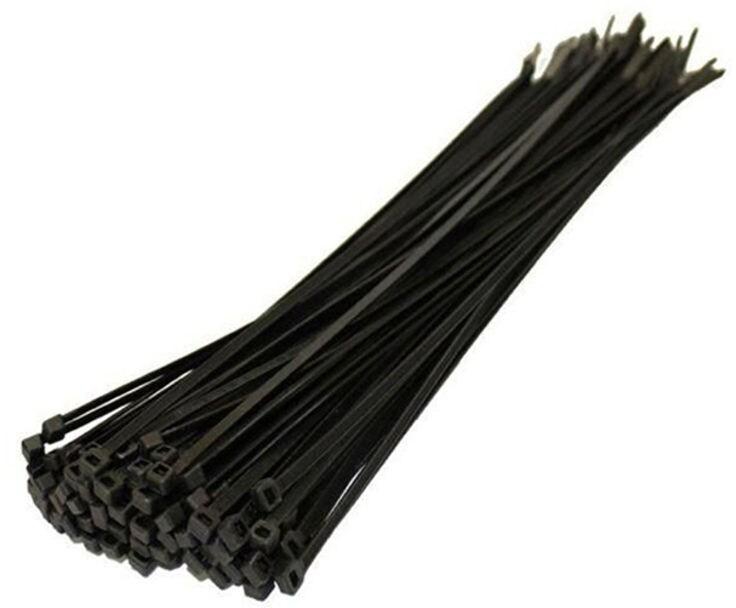 Generic 100-Piece Cable Tie Set Black 250millimeter