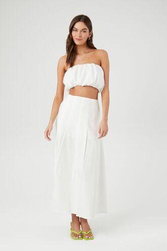 Forever 21 Pleated A-Line Maxi Skirt