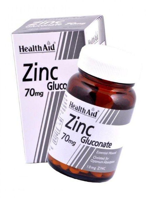 Zinc Gluconate (10mg Elemental Zinc) 70mg 90 Tablets For Maintenance Of Normal Bones, Hair, Skin, Vision And Nails -