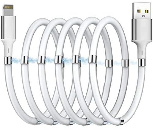 Zurligi Magnetic Charging Cable, 1.8M/5.9ft Fast Charging Super Organized Absorption Nano Data Cable USB Cable Cord Compatible with Iphone14 13 12 11 Pro Max Xr Xs 8 7 6 Plus