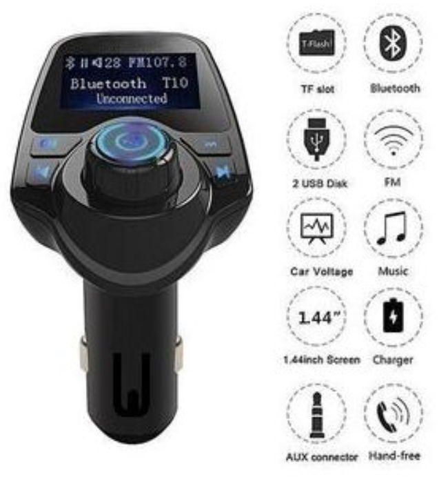 Bluetooth Car Kit FM Transmitter Radio Adapter USB Charger MP3 Player