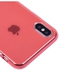 iPhone XS and X Shockproof Case Soft Ultra Slim Transparent Cover Solid Color Red