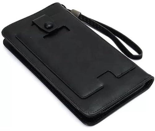 Kangaroo Import Leather Wallet - Mobile Phone Case - Kan garoo Hand Leather Wallet - Black