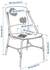 VASSHOLMEN Chair, in/outdoor, black/white - IKEA