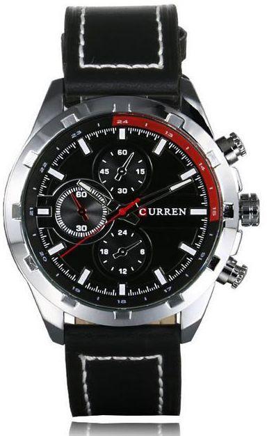 Curren Brand Men Watches Fashion Casual Watches With Leather Strap And Black Dial Curren-8216