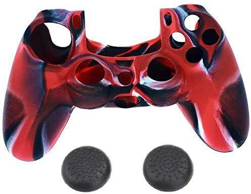 Silicone Game Controller Skin Cover Case and Thumb Stick Cover Grip Cap for PlayStation 4 PS 4