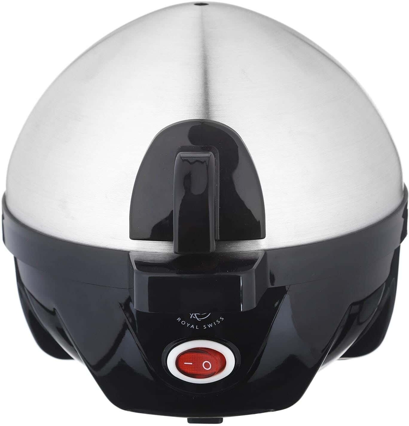 Get Royal Swiss ZD-006 Egg Boiling Machine, 350 Watt, 7 Eggs - Black Silver with best offers | Raneen.com