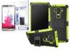 Ozone Tough Shockproof Hybrid Case Cover with Screen Protector for LG G4 Green