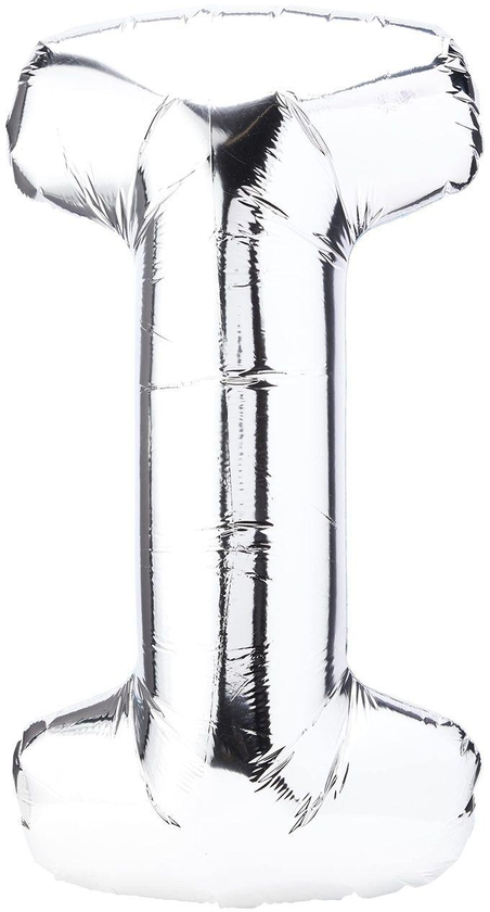 Party Time 18" Letter I Silver Foil Balloon