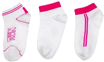 Genius 3 Pack Trainer Ankle Length Socks - White